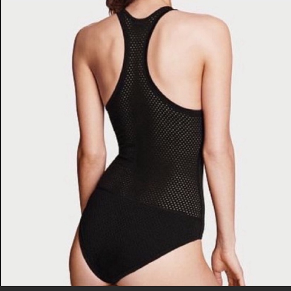 VS Black Mesh Bodysuit